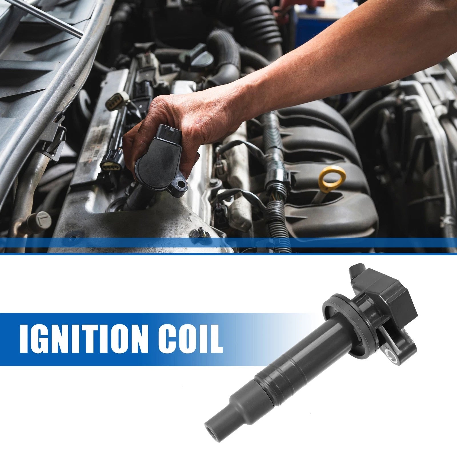 Set of 4 Ignition Coils for Toyota Corolla (90919-02239, 90080-19015, UF247)