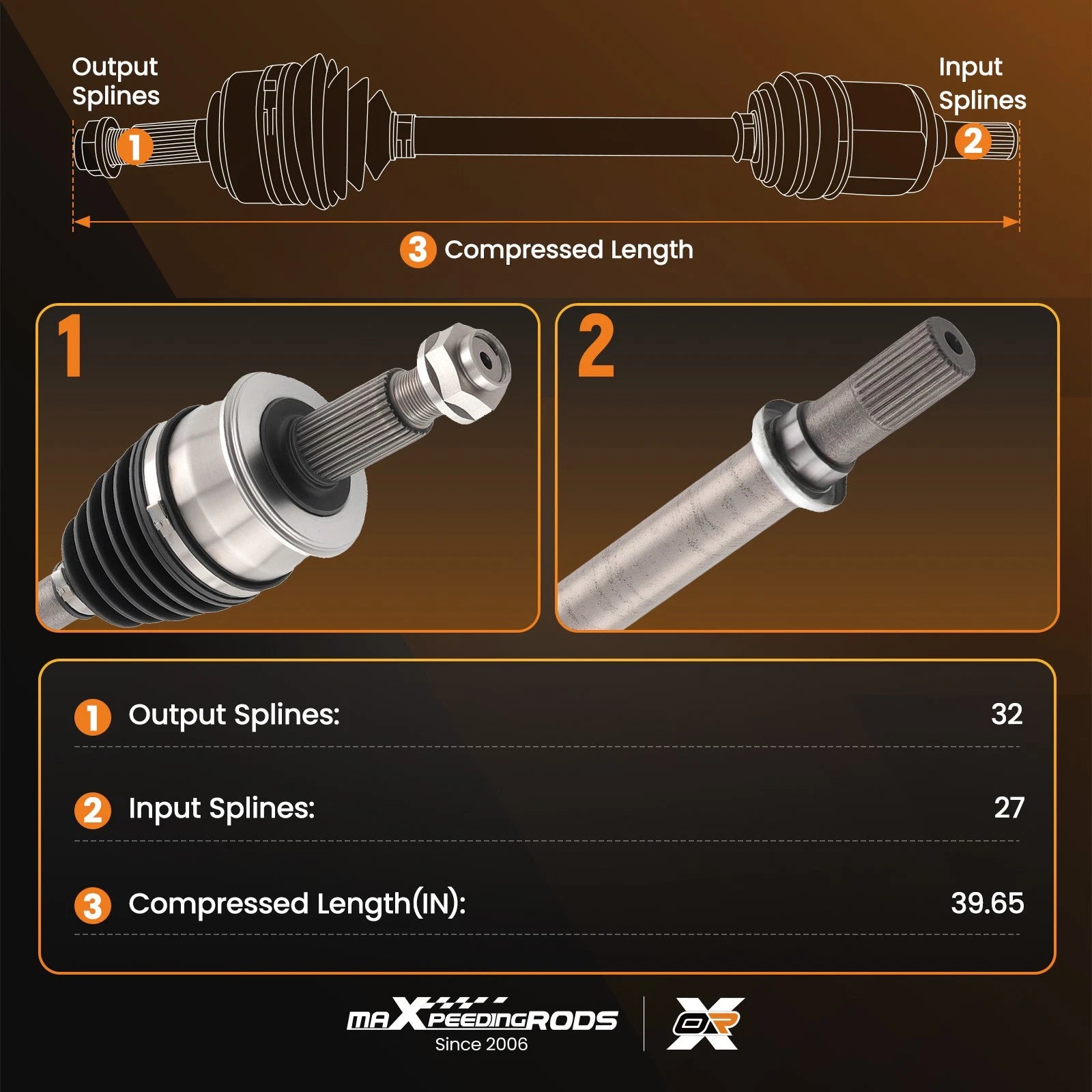 Front Right CV Axle Shaft Assembly for Nissan Altima (2019–2023)