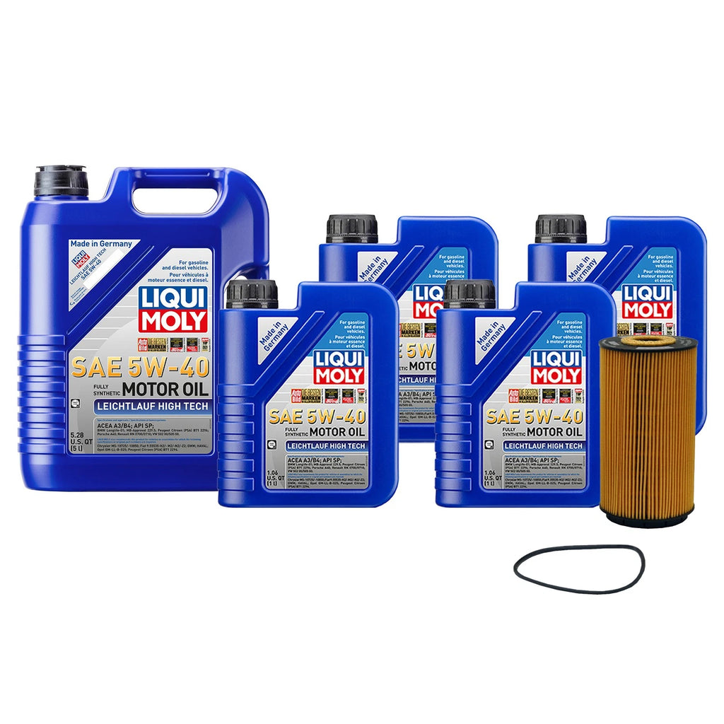 Oil Change Kit 9L Liqui Moly Leichtlauf 5W-40 for Audi CEUA 4.0L