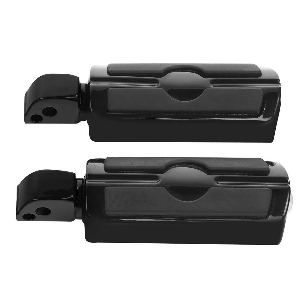 Black Passenger Footpegs for Harley Softail Deluxe Fat Bob (2018–2025)
