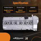 Aluminum Valve Cover with Gasket Kit for BMW E36 E39 M3 (1996–1999)