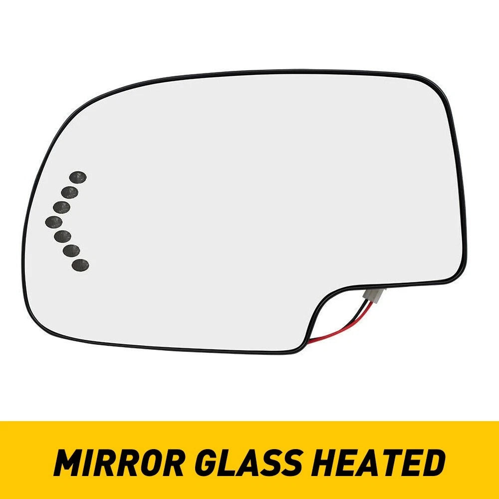 Heated Mirror Glass LH Driver Side for Chevy Cadillac GMC (US EXV)