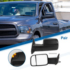 Tow Mirrors for Dodge Ram 1500 (2009–2012) with Turn Signal Light, Black