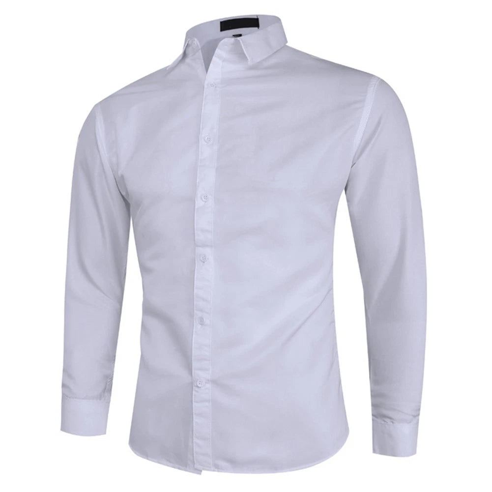 Set of 4 Slim Fit Long Sleeve Casual Shirts for Men