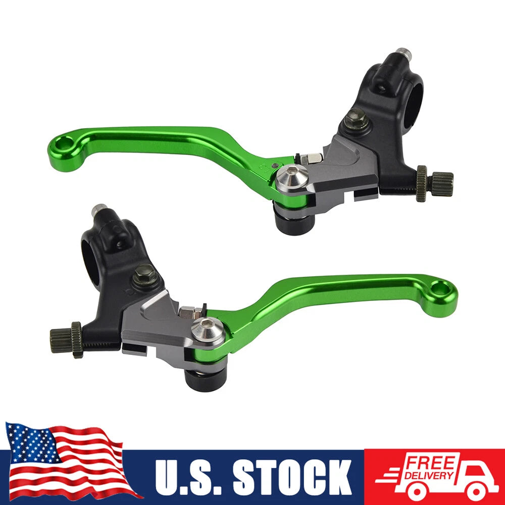 Brake Clutch Lever Set for Kawasaki KX60 KX80 KX125 KX250 KX400 KX450 KDX200 (1990–2023)