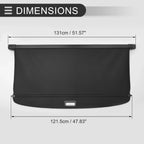 Retractable Cargo Cover for Mercedes-Benz ML-Class 2006-2011 Gloss Black