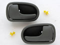 Inner Door Handle 2 x Grey for Ford Laser Tierra Courier Mazda 323 Bravo (98-06)