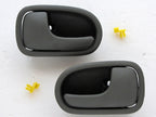Inner Door Handle 2 x Grey for Ford Laser Tierra Courier Mazda 323 Bravo (98-06)