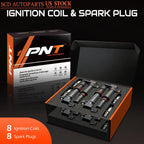 Set of 8 Ignition Coils & Iridium Spark Plugs for Dodge Jeep Mitsubishi 4.7L V8 (2000–2009)