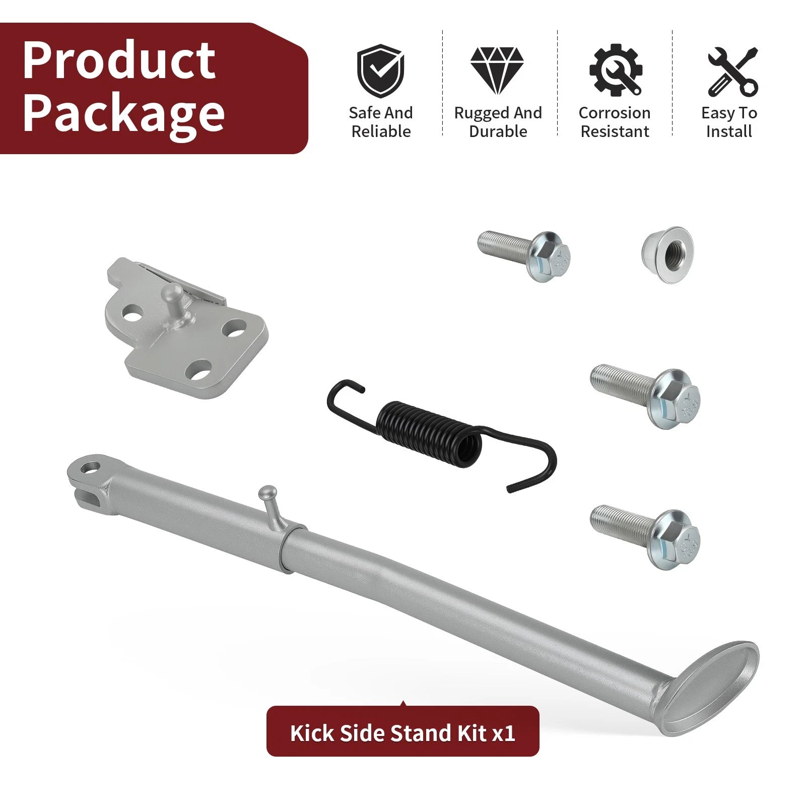 Kickstand Side Stand Bar Kit for Kawasaki KDX200 KDX250 KDX220R (34024-1279)
