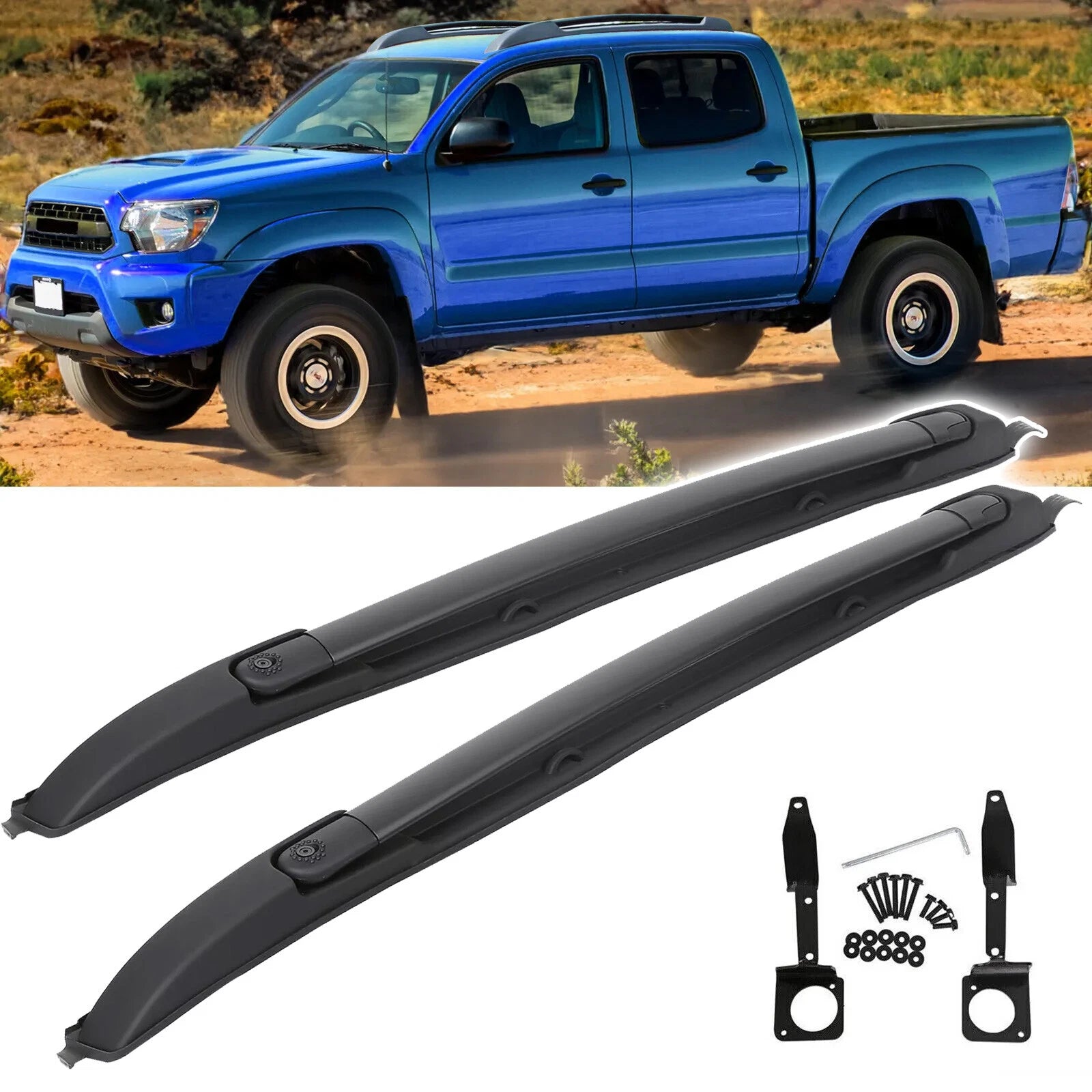 2X Cross Bar + 2X Side Rail Roof Rack for Toyota Tacoma (2005–2023) PT278-35170