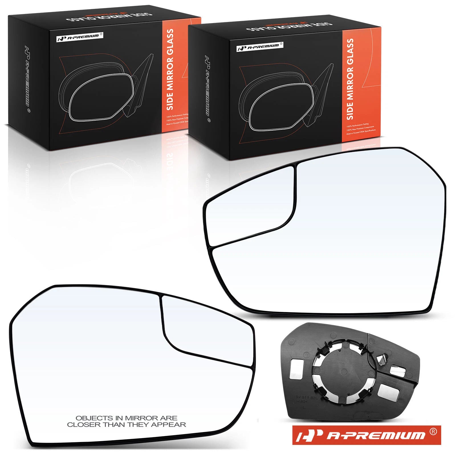 Manual Mirror Glass Pair with Spotter Glass for Ford Escape (2017–2019)