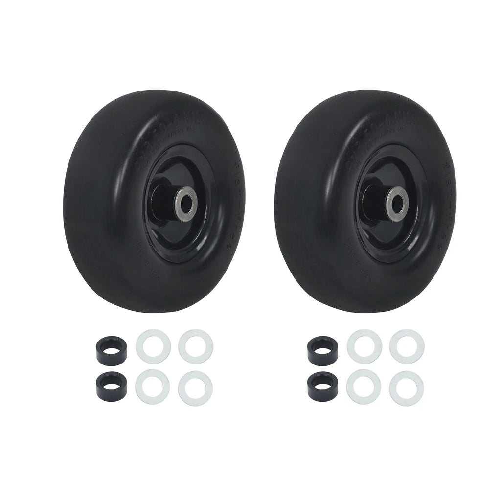2-Pack Flat Free Tire and Wheel Assembly for Lawnmower (YYYY–YYYY)