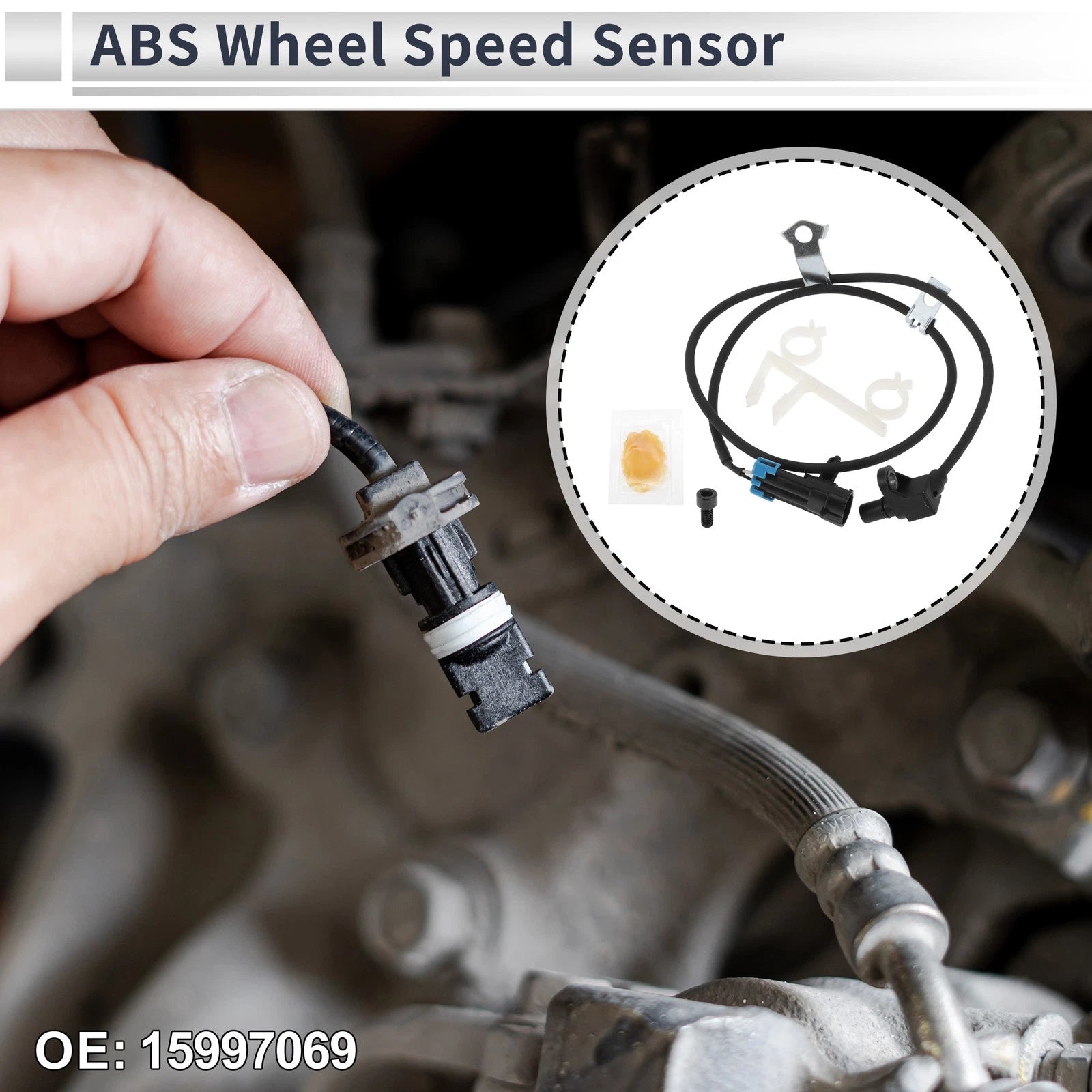 ABS Wheel Speed Sensor No. 15997069 for Chevrolet Astro (1994–2004) 1 Pc Front Left