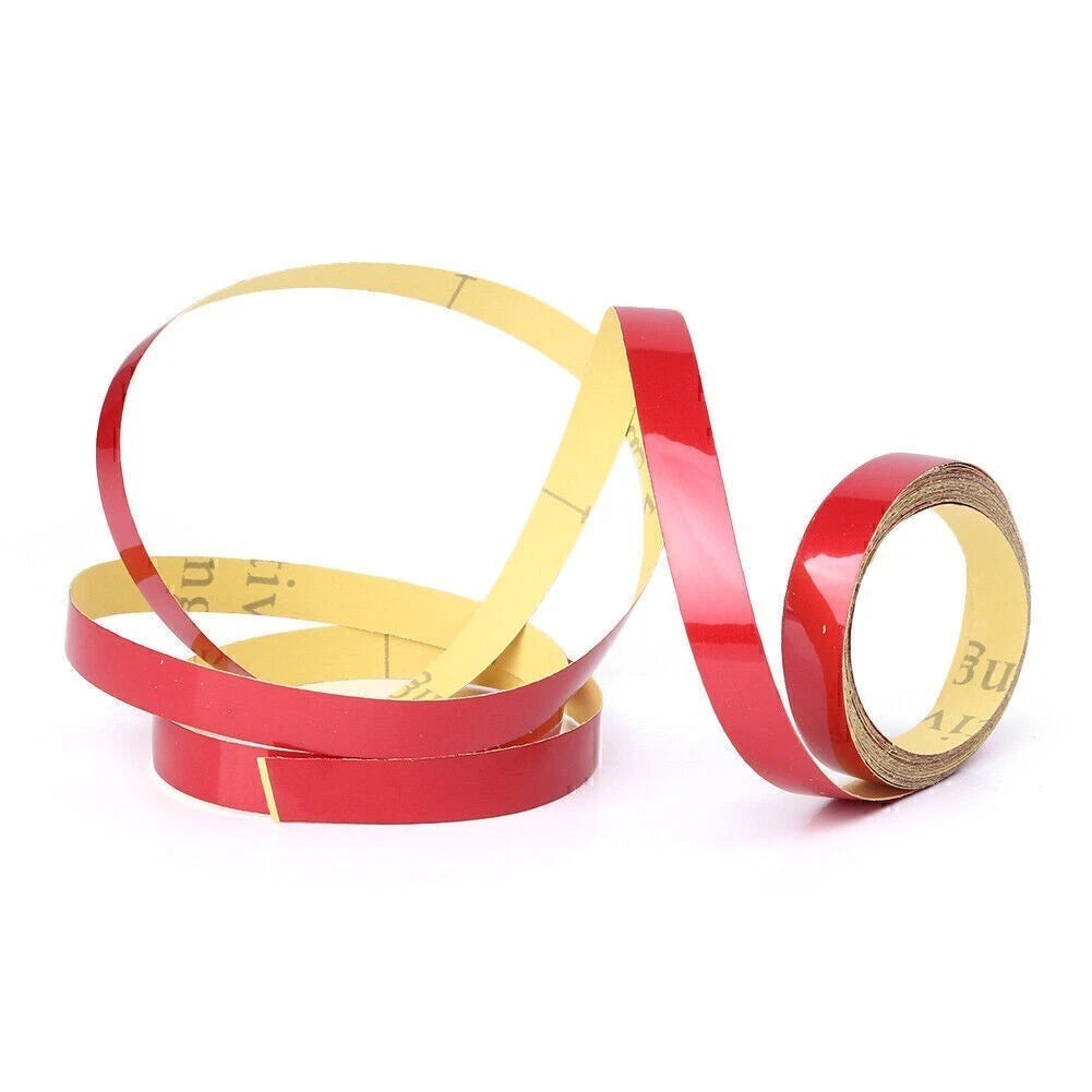 Reflective Sticker Tape Body Stripe for DIY (16.40ft x 0.39in) Red