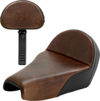 Saddlemen Lariat Solo Seat for XL (2004–2022) - Distressed Leather, 3.3 Gal Tank