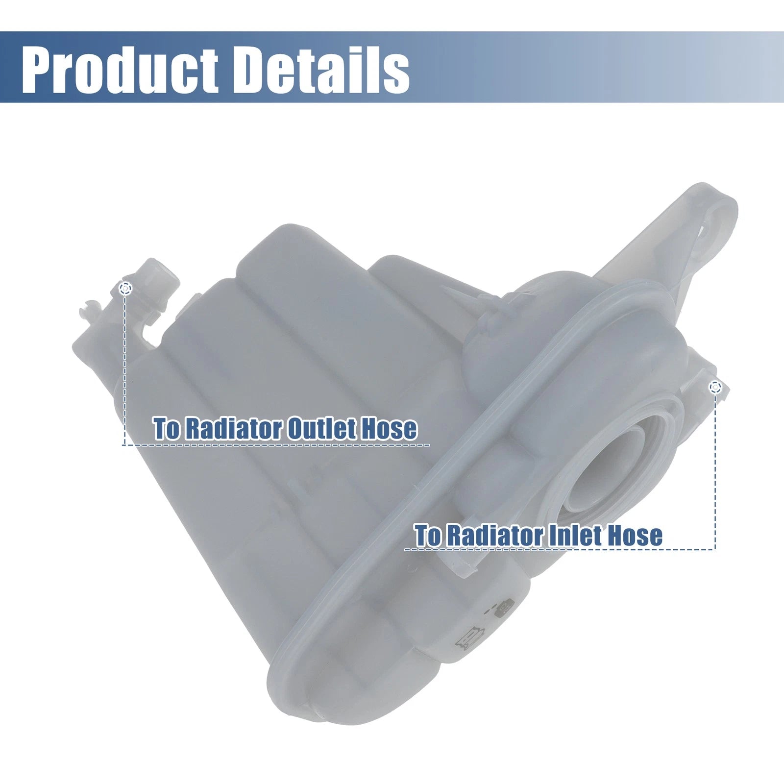 Coolant Radiator Reservoir Tank 8K0121403G w/ Sensor for Audi A4 (2002–2008)