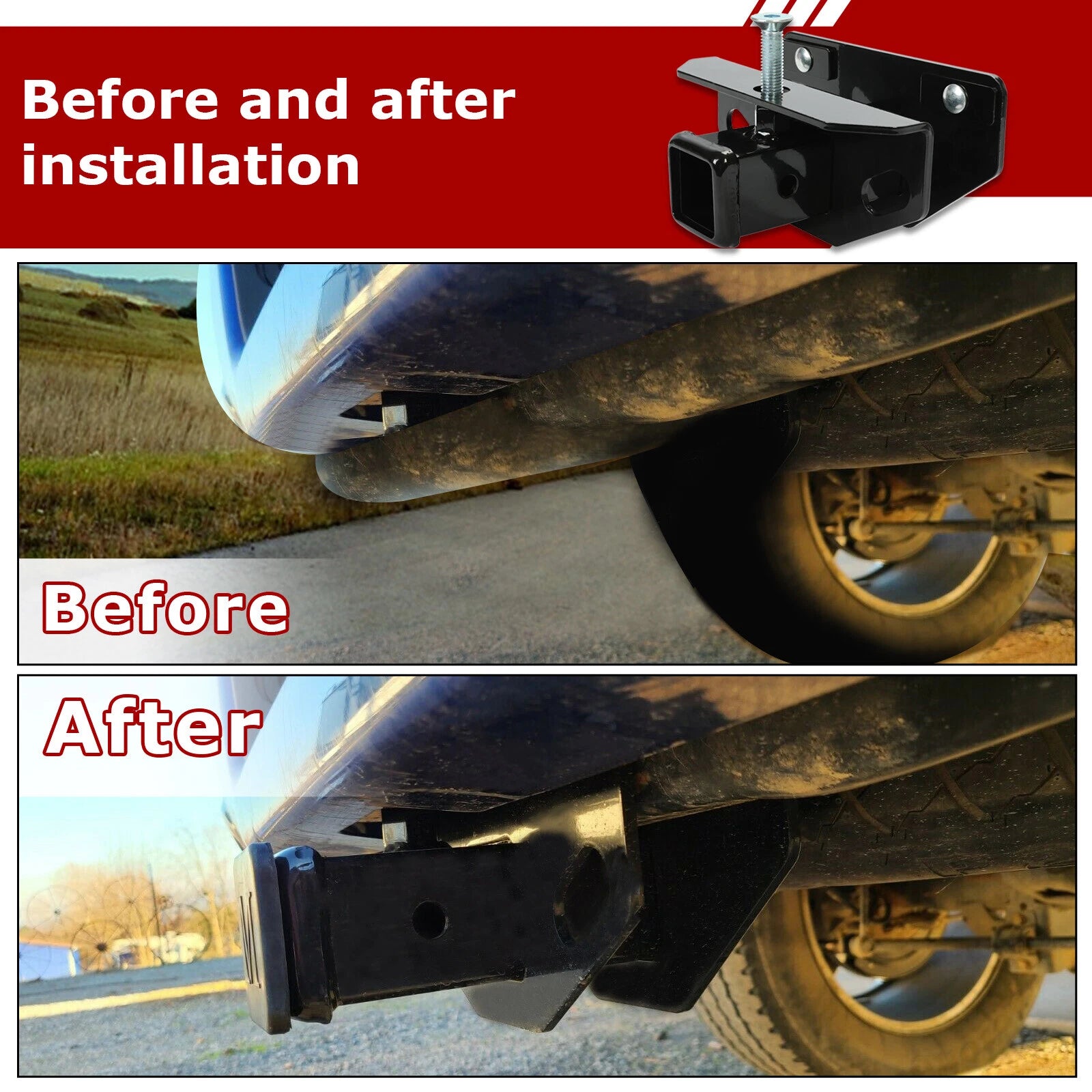 Trailer Tow Hitch Receiver for Dodge Ram 1500/2500/3500 (2003–2020)