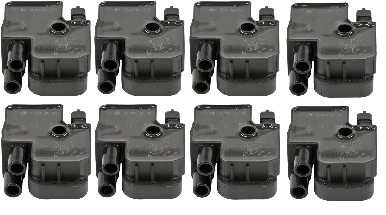 Set of 8 Ignition Coils for Mercedes W202 W210 S202 S210 C140 (Bosch 0221503035)