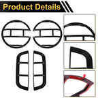 Set of 2 Headlight Trim Bezels for Ford Bronco (2021–2023) Gloss Black
