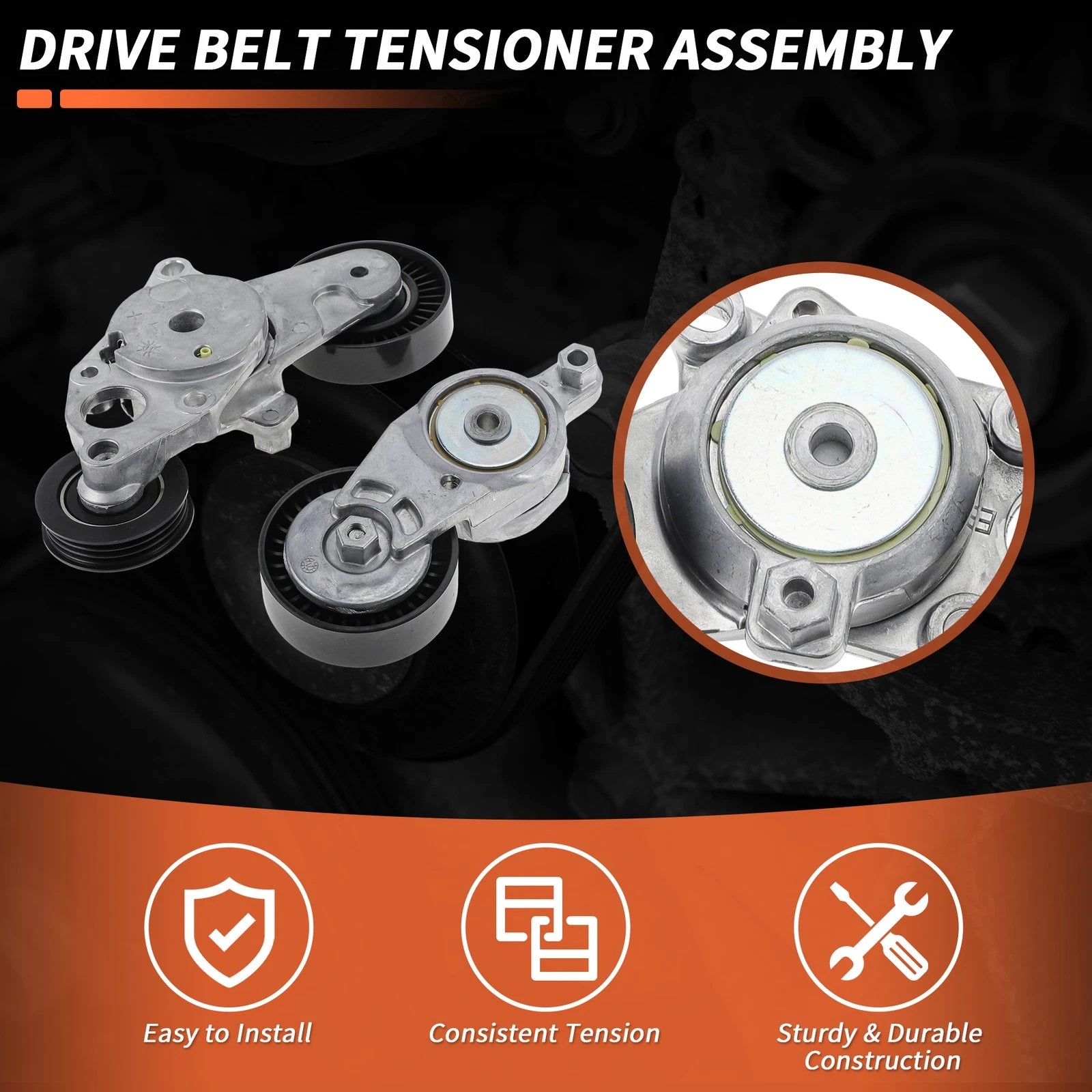 Set of 1 Drive Belt Tensioner Kit for Toyota Camry (No. 1662036030)