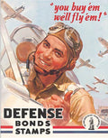 Vintage Replica Tin Metal Sign Defense Bond Stamps 1250