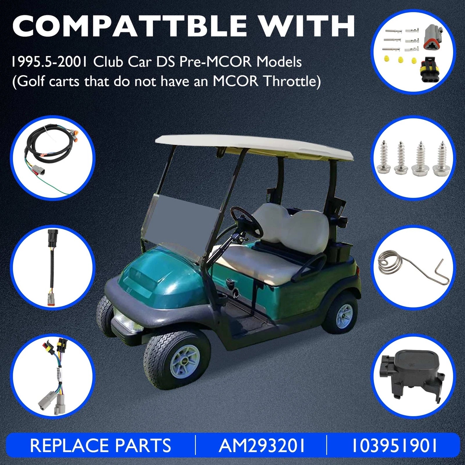 MCOR Conversion Kit for Club Car DS (1995.5-2001)