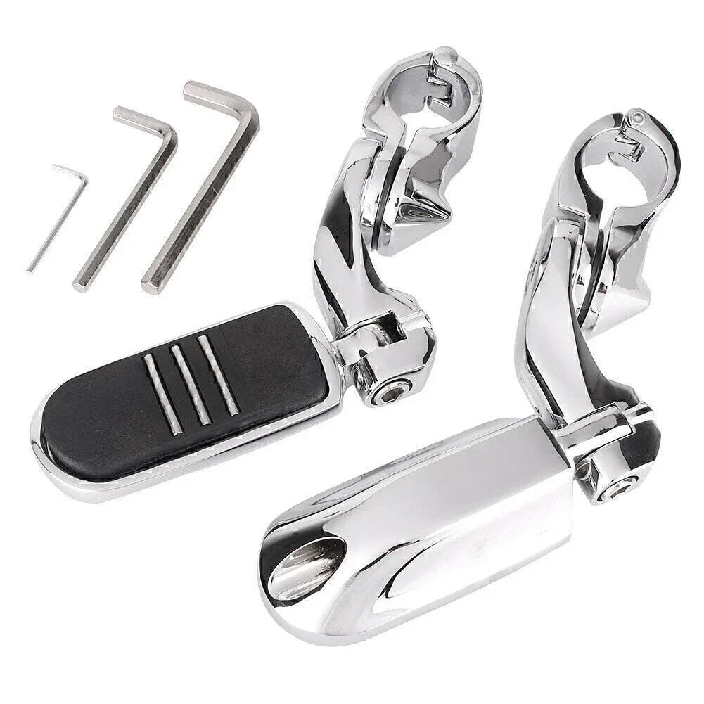 1-1/4" Adjustable Engine Guard Highway Foot Pegs for Harley