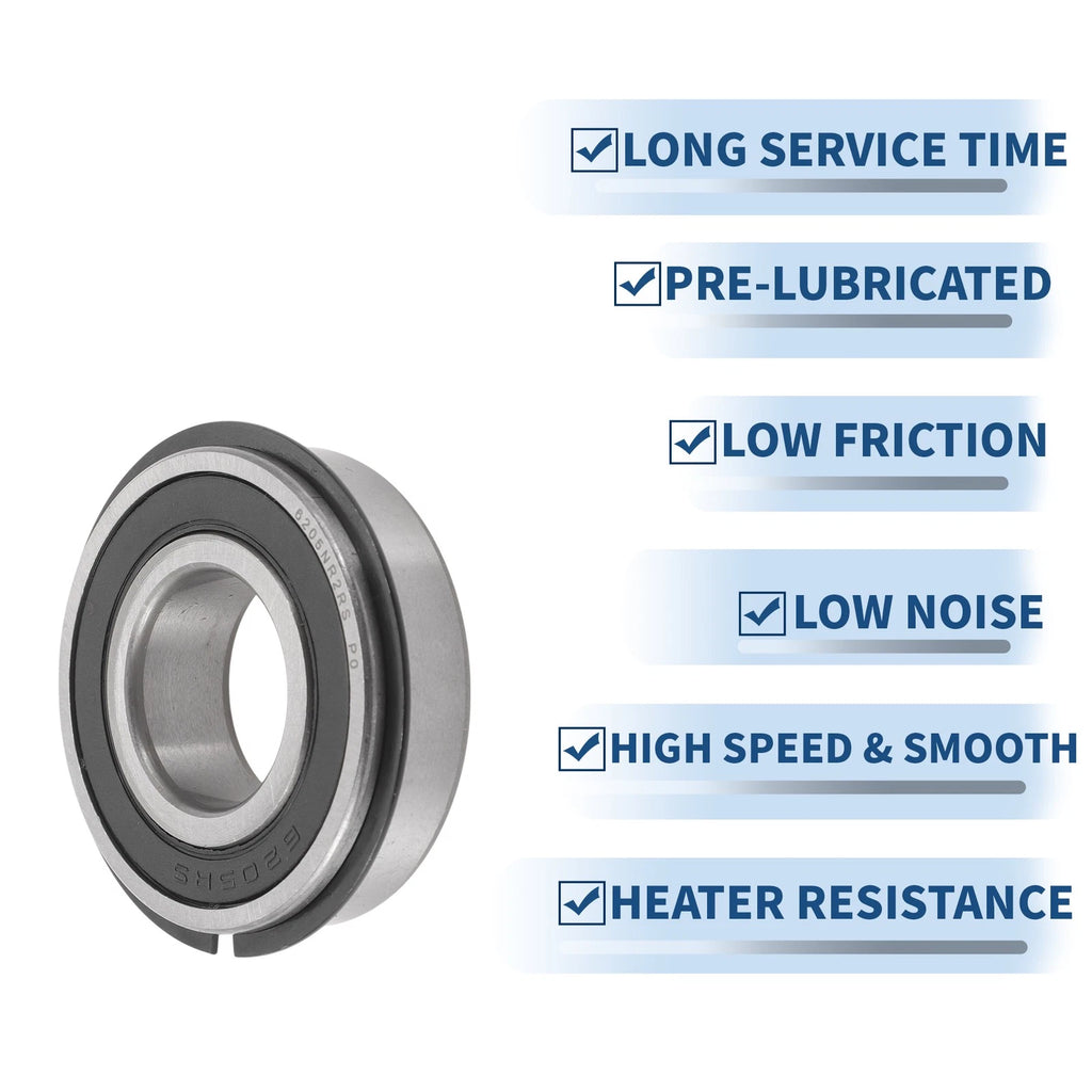 6205NR2RS Deep Groove Ball Bearing for Scooter Skateboard (25x52x15mm)