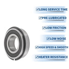 6205NR2RS Deep Groove Ball Bearing for Scooter Skateboard (25x52x15mm)