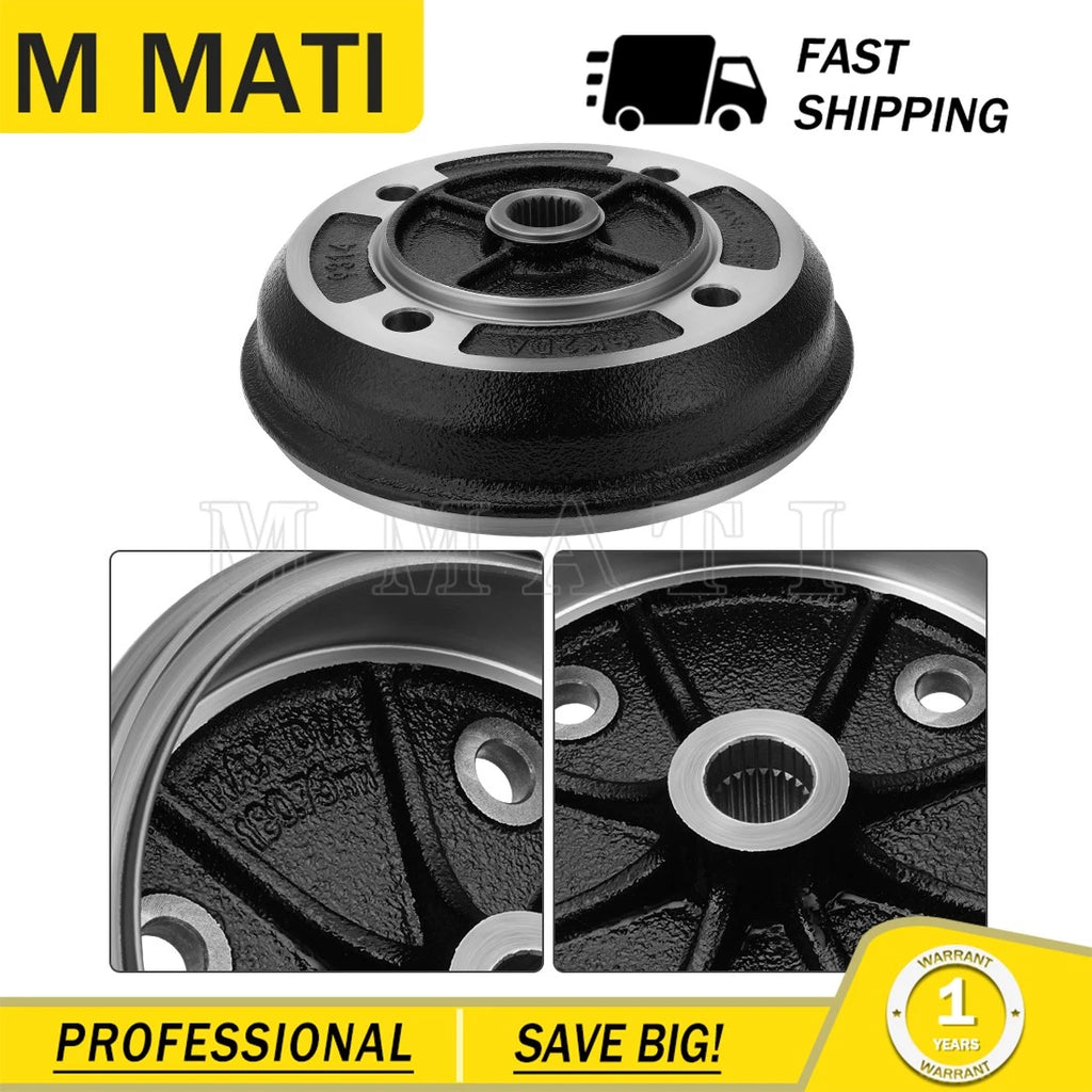 2X Rear Brake Drum for Kawasaki Mule KAF540 KAF620 KAF950 (1990–2001) 41038-1226