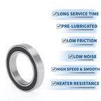 Deep Groove Ball Bearing 6909VV for Scooter Skateboard Wheel (P0 45x68x12mm)