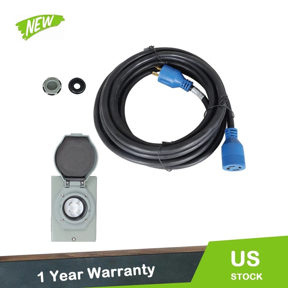 30A Generator Extension Cord for RV (L14-30P to L14-30R, 25FT)