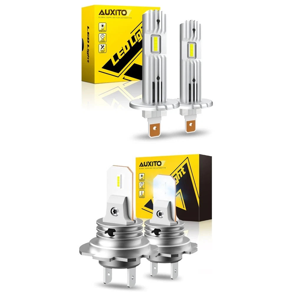 2X LED Headlight Bulbs for H1 H7 880 (Super Bright, 40000LM)