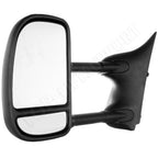 Set of 2 Black Manual Towing Mirrors for Ford F250 Super Duty