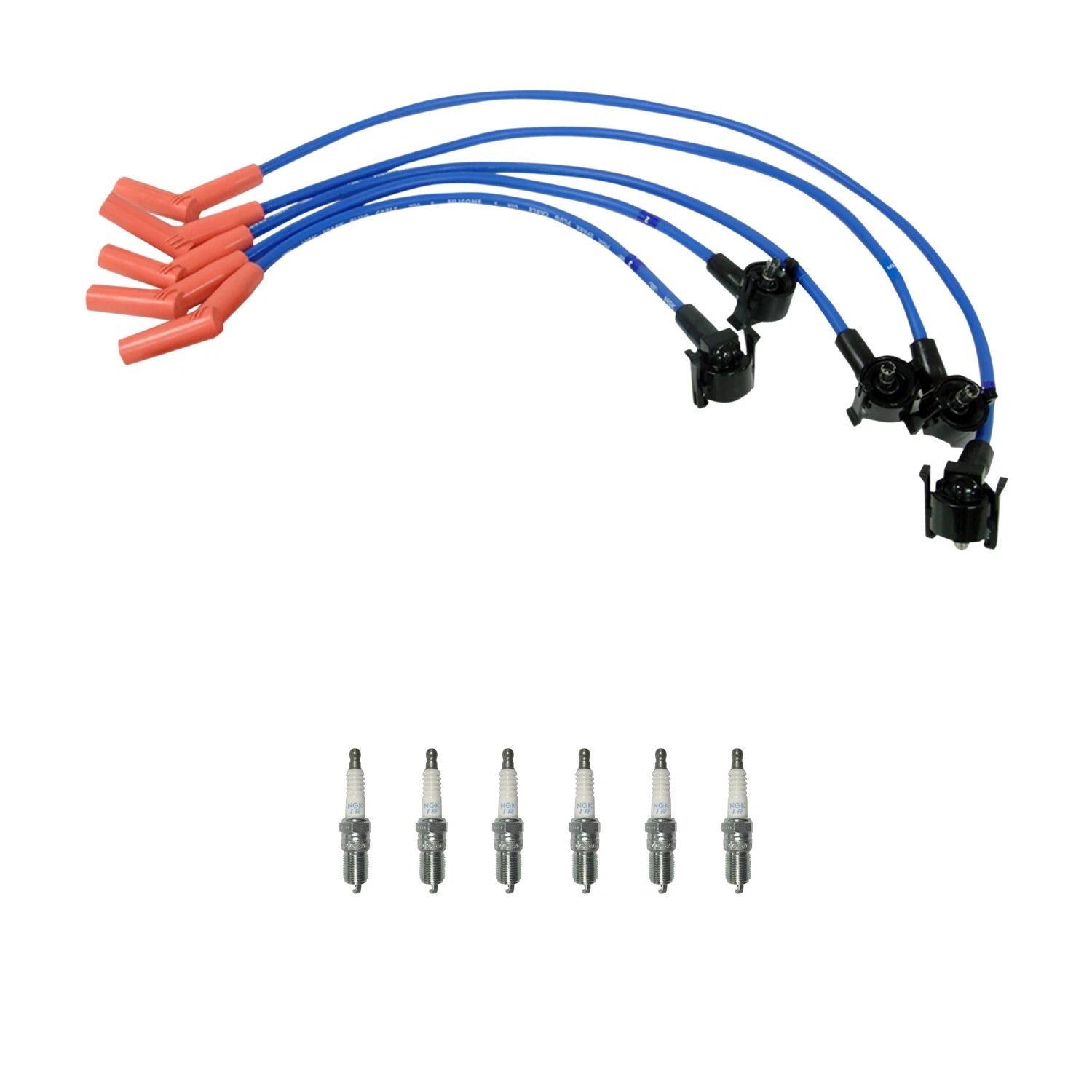 NGK Wire Set & 6 Laser Iridium Spark Plugs for Ford Ranger Mazda B4000 (1998–2009)