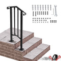 Steel Handrail Picket for Outdoor Steps (1 or 2 Step) - Black