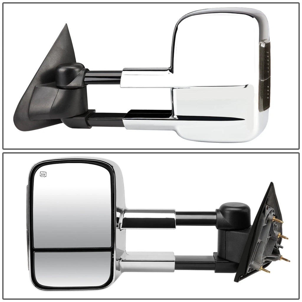 Chrome Towing Mirror for Silverado/Sierra (2014–2020) - Powered, Heated, LED Signal