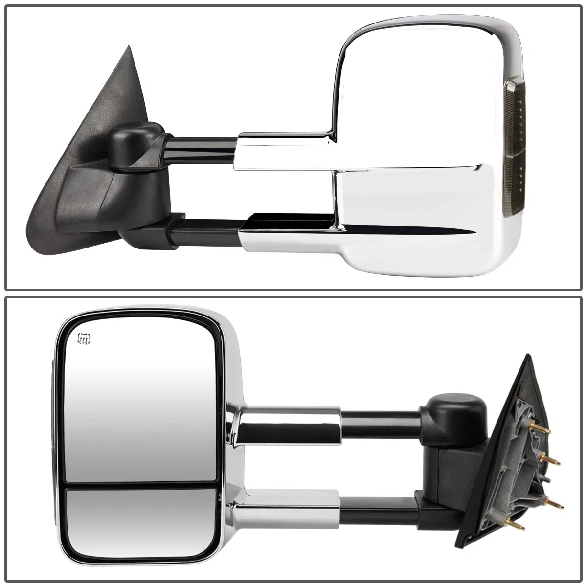 Chrome Towing Mirror for Silverado/Sierra (2014–2020) - Powered, Heated, LED Signal