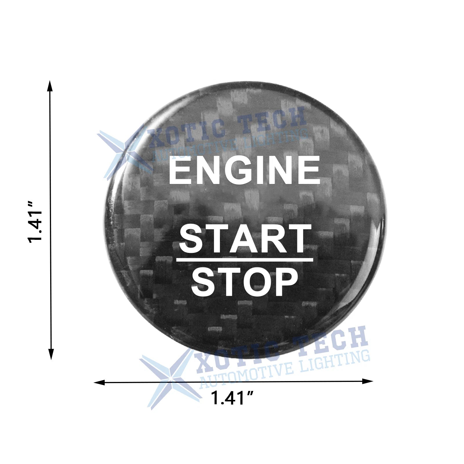 Black Carbon Fiber Engine Start Stop Button Cover for Mercedes B E GLE GLC CLA (2019-2024)
