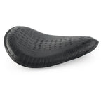 Black Alligator Leather Solo Driver Seat for Harley Bobber Chopper