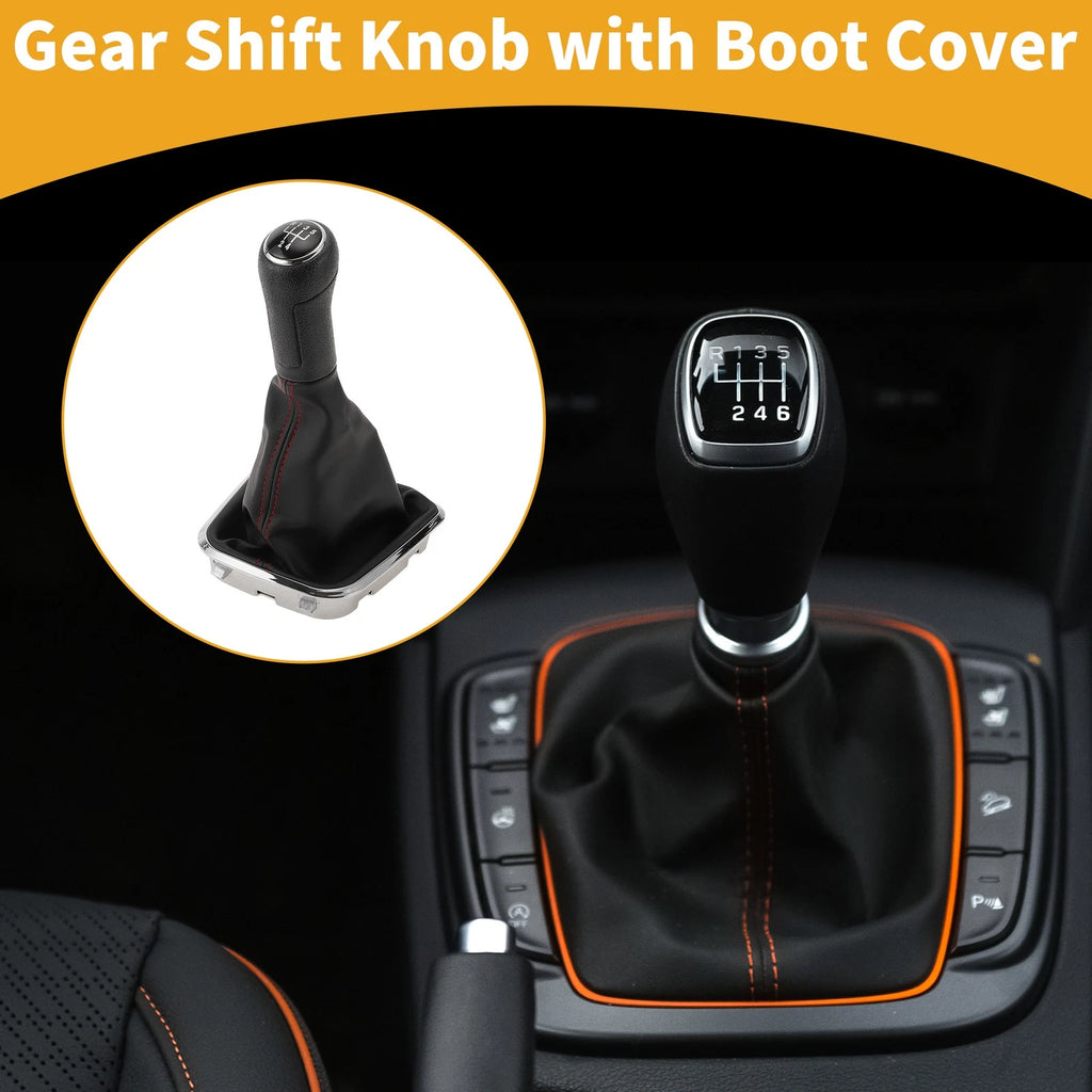 5 Speed Gear Shifter Knob with Cover for Volkswagen Polo (2014–2017)