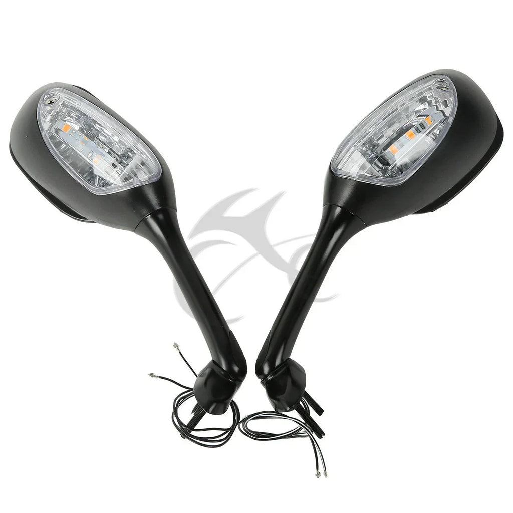 LED Turn Signal Side View Mirrors for Suzuki GSXR600 GSXR750 (2006-2025)