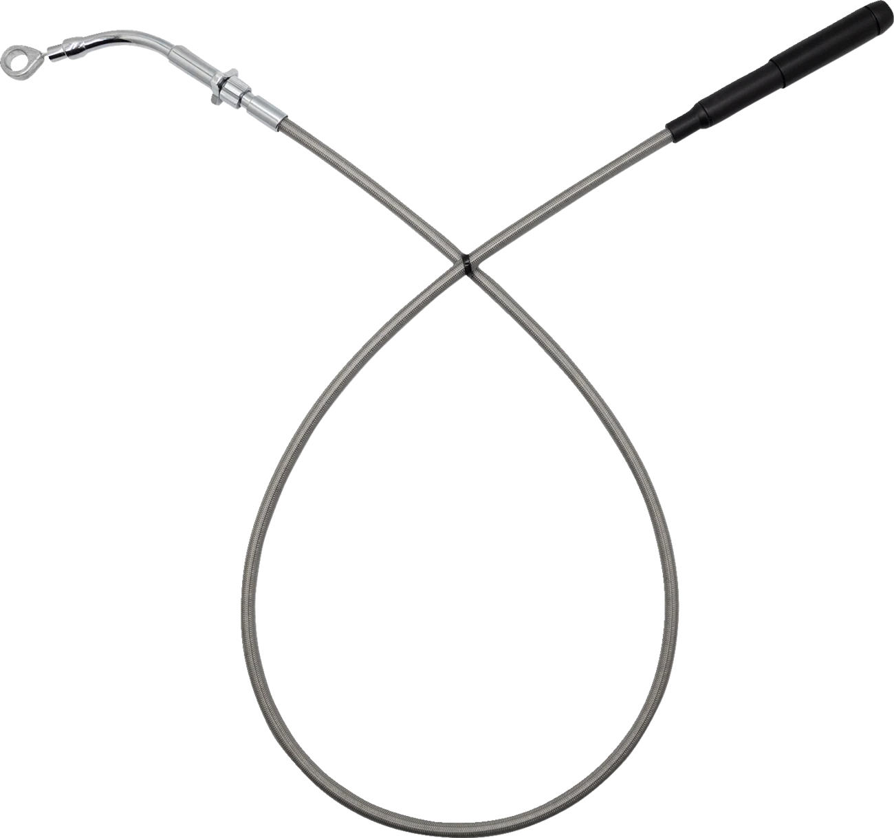EZ Install Upper Clutch Cable for Harley FLH/FLT (+4", Braided)