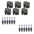 Set of 6 Ignition Coils & 12 Iridium Spark Plugs for Mercedes W202 W203