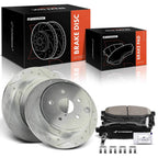 Set of 2 Rear Drilled Brake Rotors & Ceramic Pads for Subaru WRX (2015–2021)