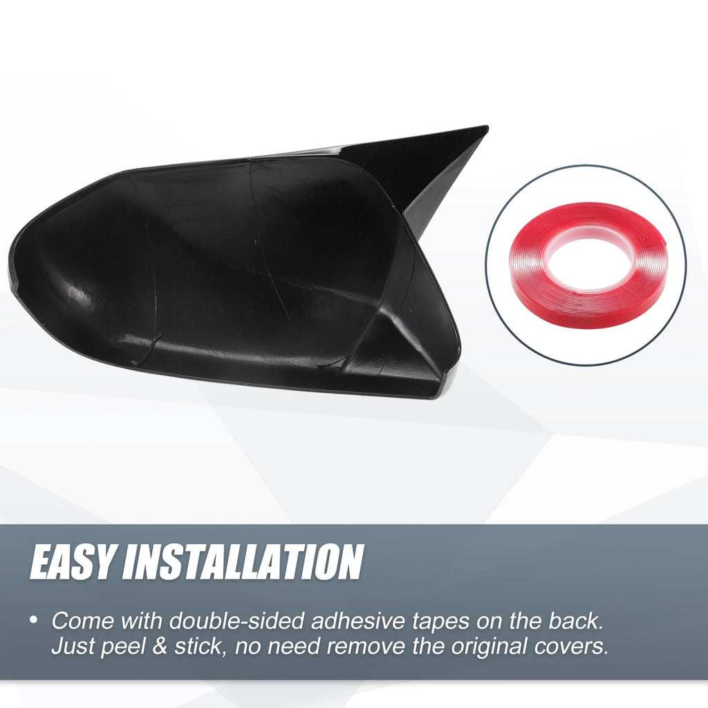 1 Pair Rearview Mirror Cover Overlay Gloss Black for Toyota Camry (2018–2020)
