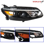 Headlight for Chevy Malibu (2016–2018) Black Housing Right Side