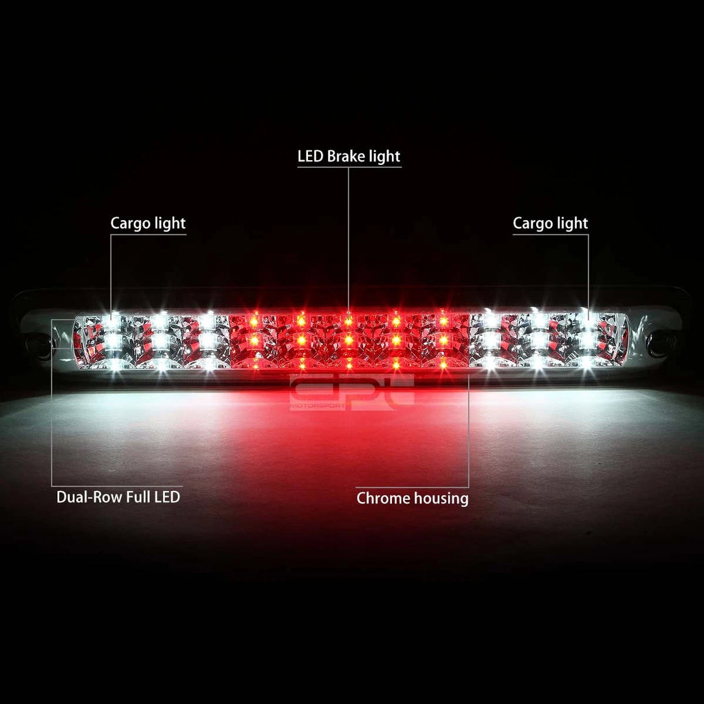 Dual Row LED Third Brake Light for Chevy Colorado (2004–2012) Chrome
