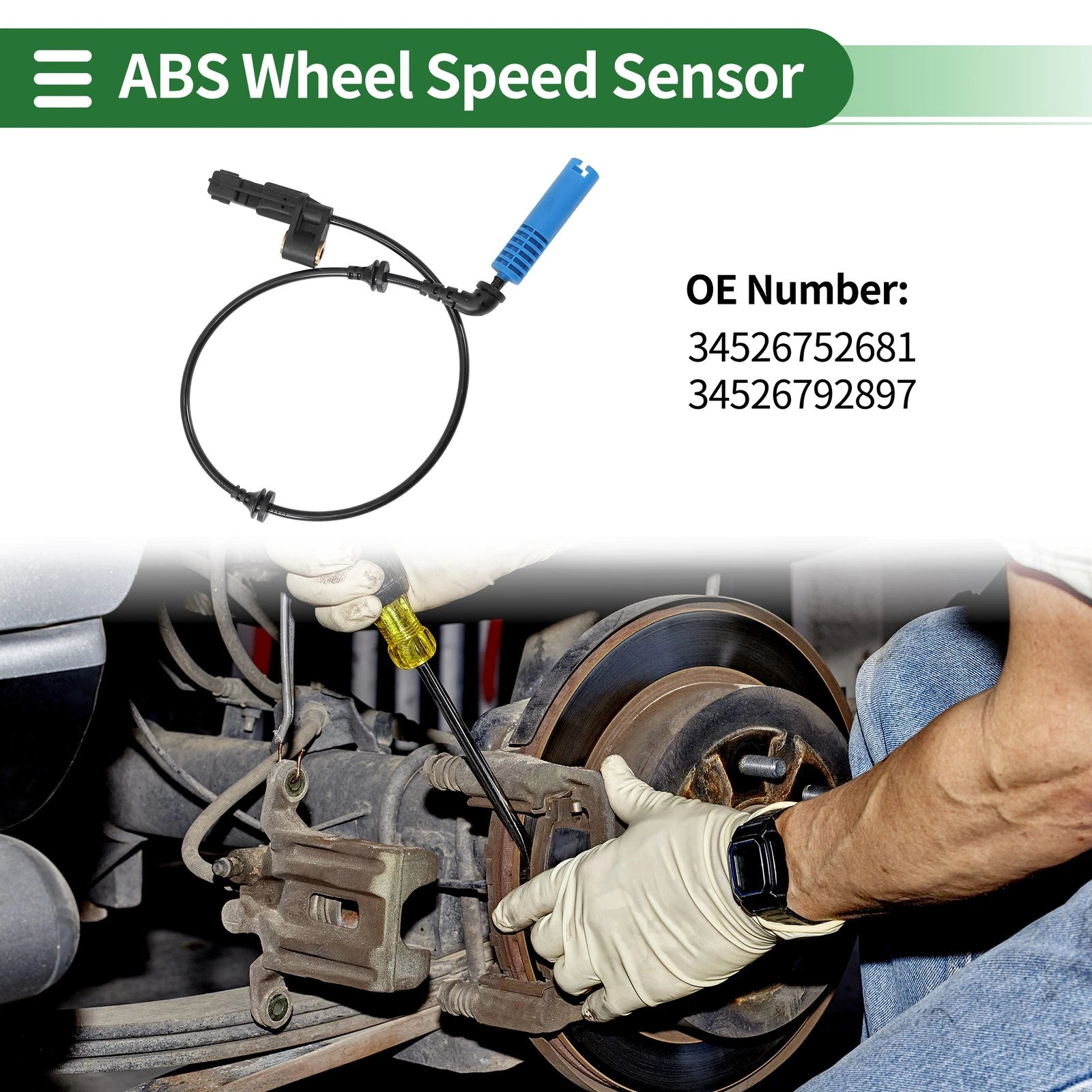 ABS Wheel Speed Sensor for BMW 325i (2002–2005) No. 34526752681/34526792897